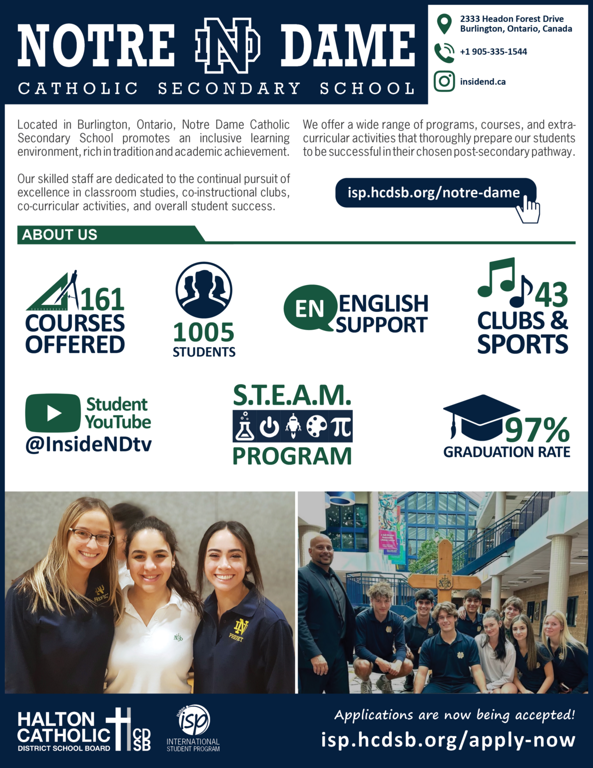 Notre Dame Catholic Secondary School – HCDSB International Student Program